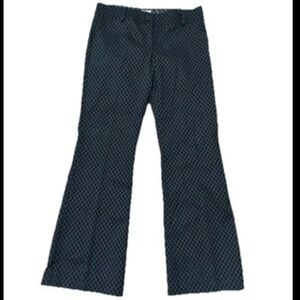 Ivy Jane Pants Size 8 Black Textured Polka Dot Wide Leg Trousers